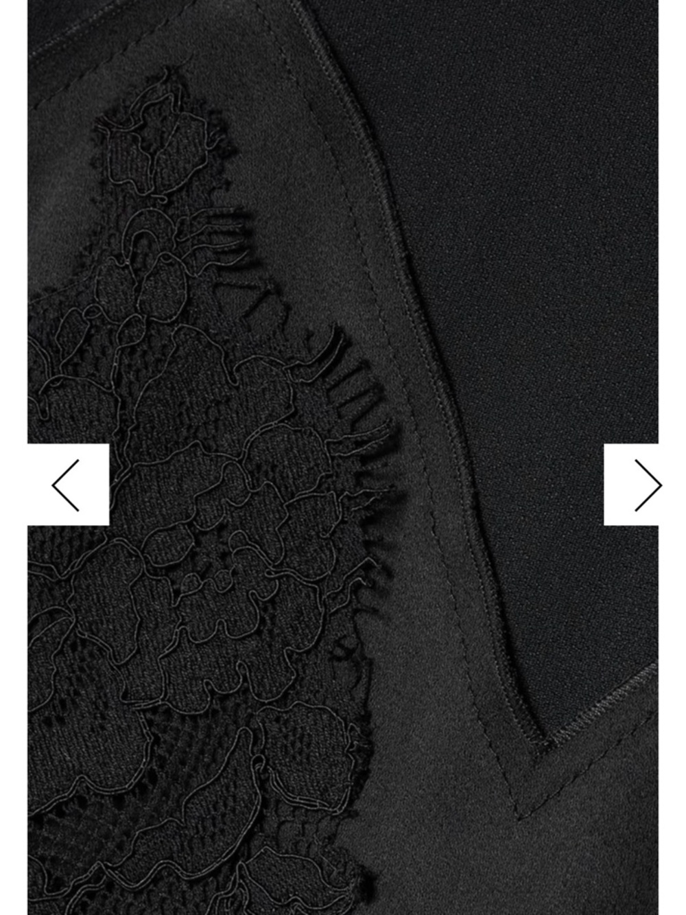 VICTORIA BECKHAM Lace-trimmed satin and crepe midi dress black - Picture 4 of 7